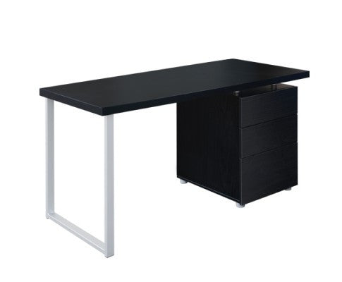 Office Study Computer Desk w/ 3 Drawer Cabinet