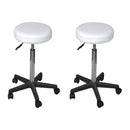 Office Stools 2 Pcs White 98 Cm Faux Leather