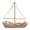 Boat Ornament Driftwood And Metal Natural 32X6X35Cm