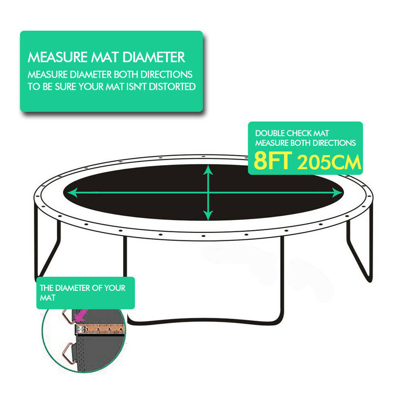 14 Ft Kids Trampoline Pad Replacement Mat Reinforced Outdoor Round Spring Cover