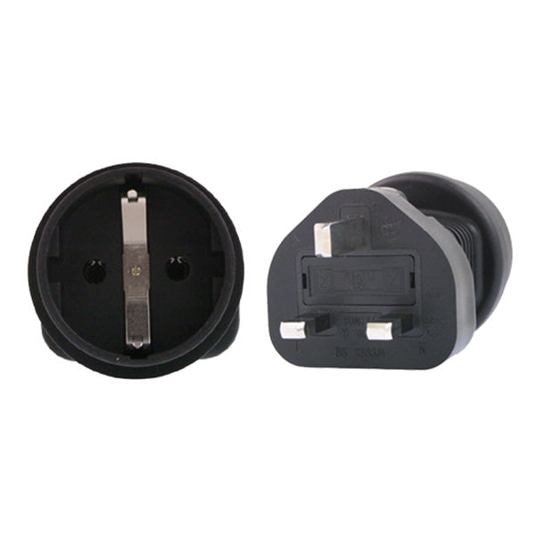 Schuko To UK 3 Pin Plug Adapter