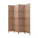 Panel Room Divider Screen Privacy Rattan Timber Foldable Hand Woven