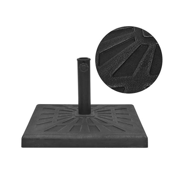 Parasol Base Resin Square Black 12 Kg