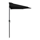 Parasol With Aluminium Pole Black 270X135X245 Cm Half