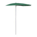 Garden Half Parasol With Pole 180X90 Cm Green