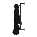 Wall Mounted Parasol With Metal Pole 300 Cm Black