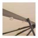 Hanging Parasol With Led Lighting 300 Cm Sand Metal Pole