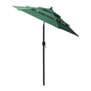 3 Tier Parasol With Aluminium Pole Green 2 M