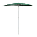 Garden Half Parasol With Pole 180X90 Cm Green
