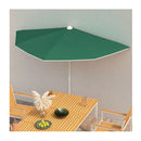 Garden Half Parasol With Pole 180X90 Cm Green