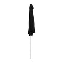 Parasol With Aluminium Pole Black 270X135X245 Cm Half