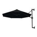 Wall Mounted Parasol With Metal Pole 300 Cm Black
