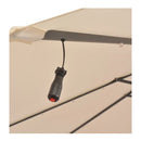 Hanging Parasol With Led Lighting 300 Cm Sand Metal Pole