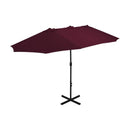 Outdoor Parasol With Aluminium Pole 460X270 Cm