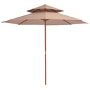 Double Decker Parasol With Wooden Pole 270 Cm