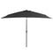 Outdoor Parasol With Metal Pole 300X200 Cm Anthracite