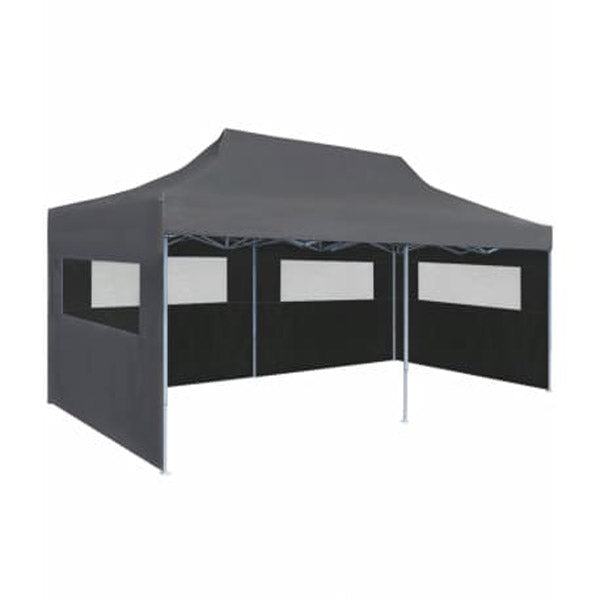 Folding Pop Up Partytent With Sidewalls 3X6 M Anthracite