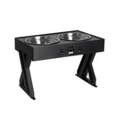 Elevated Pet Feeder Food Water 2 Bowls Adjustable Height Raised Stand