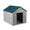 Dog Kennel Blue Outdoor Indoor Plastic Large House Weatherproof