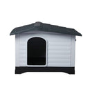 Dog Kennel Outdoor Indoor Plastic House Weatherproof Grey