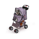 4 Wheels Pet Stroller Pushchair Travel Walk Carrier Pram