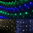 96 Led Fairy String Lights Net Mesh Curtain Xmas Wedding Party Decor Warm White
