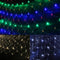 96 Led Fairy String Lights Net Mesh Curtain Xmas Wedding Party Decor Warm White