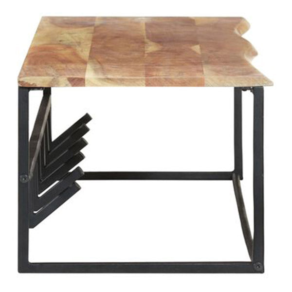 Peg With Live Edge 100X34X38 Cm Solid Acacia Wood
