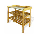 Potting Bench With 2 Shelves Solid Acacia Wood And Zinc
