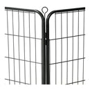 Dog Playpen 8 Panels Steel 80X60 Cm Black