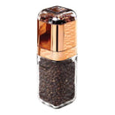 Single Salt Or Pepper Grinder 180Ml Glass Manual Mill With Rose Gold Lid