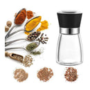 Glass Salt Or Pepper Grinder 12Cm 150Ml Adjustable Ceramic Core Miller