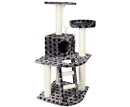 Cat Tree 120Cm Scratching Post Tower Condo House Furniture Wood