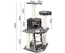 Cat Tree 120Cm Scratching Post Tower Condo House Furniture Wood