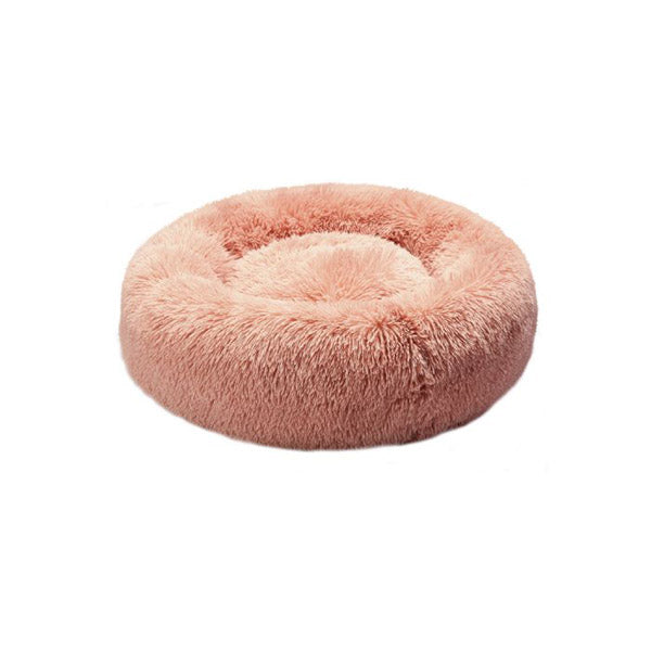 Pet Bed Donut Nest Calming Kennel Pink 50X20 Cm