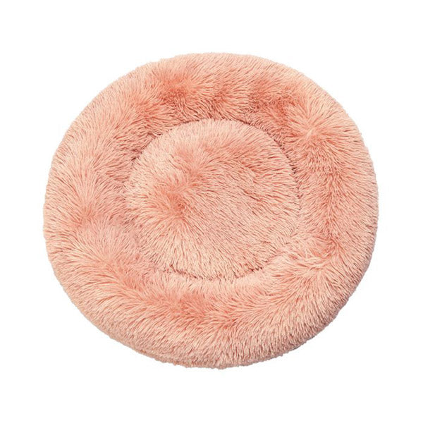 Pet Bed Donut Nest Calming Kennel Pink 100X26 Cm