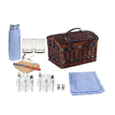 Picnic Basket Set 2 Person Willow Deluxe Outdoor Camping Blanket