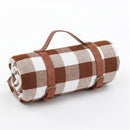 Picnic Mat With Thick Leather Strap