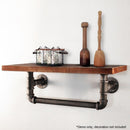 Rustic Industrial DIY Floating Pipe Display Shelves