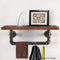 Rustic Industrial DIY Floating Pipe Display Shelves