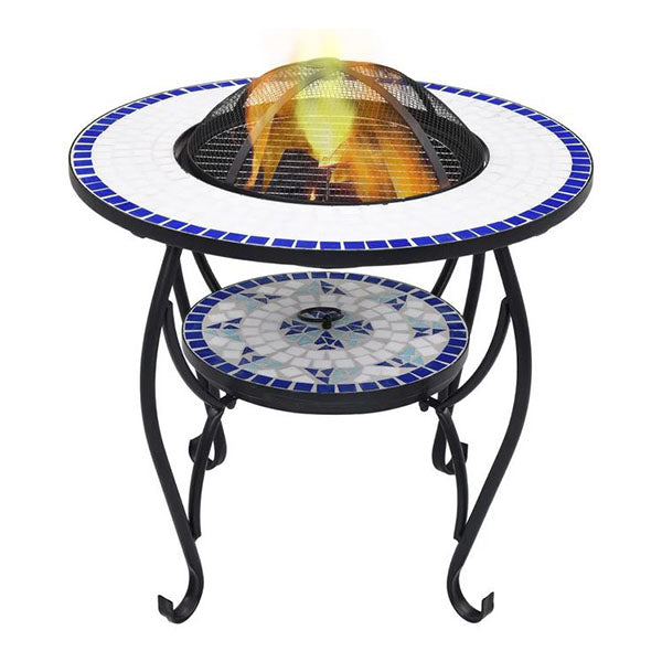 Mosaic Fire Pit Table 68 Cm Ceramic