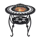 Mosaic Fire Pit Table 68 Cm Ceramic