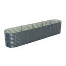 Garden Planter Galvanised Steel Grey