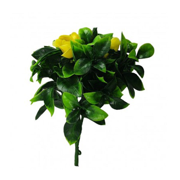 Flowering Yellow Rose Stem Uv Resistant 30 Cm