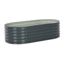 Garden Planter Galvanised Steel Grey