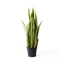 Soga 70Cm Artificial Indoor Yellow Edge Tiger Piran Flower Pot Plant