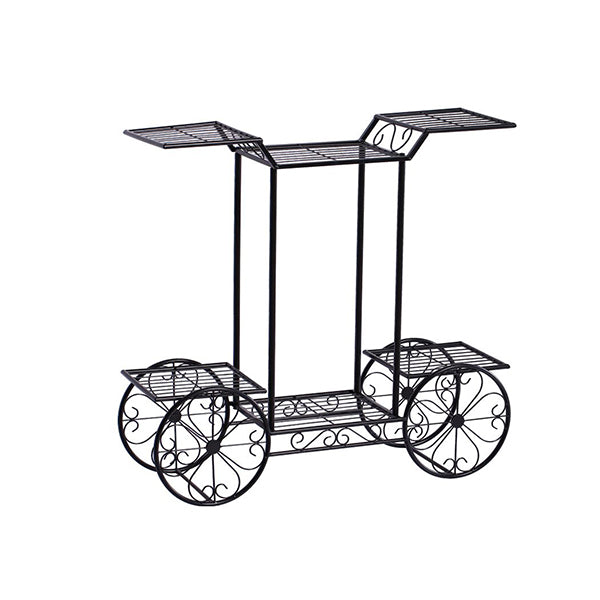 Plant Stand Outdoor Indoor Metal Flower Pots Rack Shelf Corner Planter