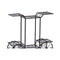 Plant Stand Outdoor Indoor Metal Flower Pots Rack Shelf Corner Planter