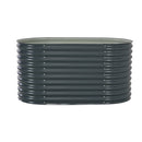 Garden Planter 160X80X81 Cm Galvanized Steel Grey
