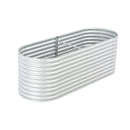 Garden Planter 240X80X81 Cm Galvanized Steel Silver